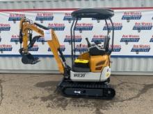 New Unused IR Model IRE20 Mini Excavator, 23 Hp Yanmar Diesel, Swing Boom, Hydraulic Thumb