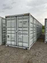 New 1 Trip 40' High Cube Multi Door Shipping Container, 1 End and 4 Side Opening Doors