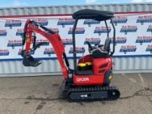New Unused AGT Model QK20R Mini Excavator, 23 Hp Gas Engine, 18" Digging Bucket, Blade, Aux. Hyd