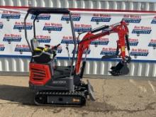 New Unused AGT Model MX15R Mini Excavator, 13.5 Hp Gas Engine, Blade, Bucket, Pilot Controls
