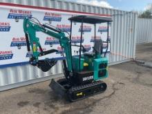 New Unused AGT Model MH12RX Mini Excavator, Bucket, Blade, Manual Thumb, 13.5 Hp Gas Engine