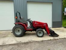 Massey Ferguson Model 1528 Tractor, 4 Wheel Drive, 28 Hp, 610 Hours, Sells With Backhoe Attachment