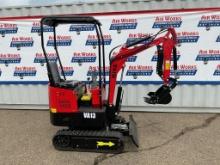 New Unused Miva VA13 Mini Excavator, 13.5 Hp Gas Engine, Manual Thumb, 16" Bucket, Blade