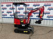 New Unused Miva VA13 Mini Excavator, 13.5 Hp Gas Engine, Manual Thumb, 16" Bucket, Blade
