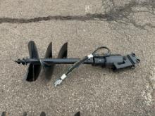 New Unused Miva Mini Excavator Hydraulic Auger Attachment, 16" Auger Bit