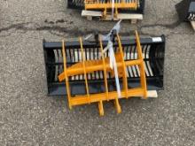 New Unused Miva 3 Pc. Mini Excavator Attachment Set, Includes Rake, Ripper and 32" Sand Bucket