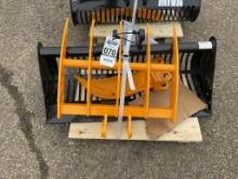 New Unused Miva 3 Pc. Mini Excavator Attachment Set, Includes Rake, Ripper and 32" Sand Bucket