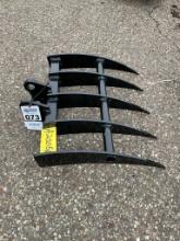 New Unused Miva Mini Excavator Rake Attachment