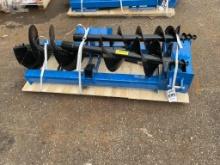 New Unused GIYI Hydraulic Auger Skid Loader Attachment with 8",12" and 16" Bits