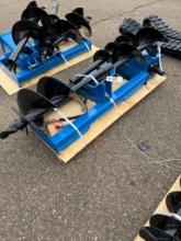 New Unused GIYI Hydraulic Auger Skid Loader Attachment With 8", 12" and 16" Auger Bits
