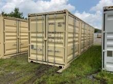 New 1 Trip High Cube Multi Door 40' Shipping Container, End Door and 4 Side Doors