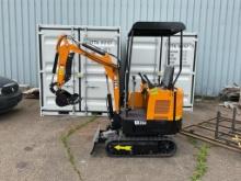New Unused Miva Model VA15J Mini Excavator, 13.5 Hp Gas Engine, Manual Thumb, Blade, Aux. Hydraulics