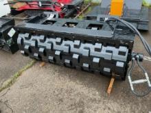 New Unused GIYI Model GY-CW59 Vibratory Compaction Roller Skid Loader Attachment, 59" Wide Roller