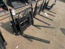 New Unused GIYI Mini Skid Loader Forks Attachment with Side Shift with 30" Forks