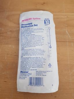 LOT OF 25 NEW BAXTER SECONDARY MEDICATION SETS