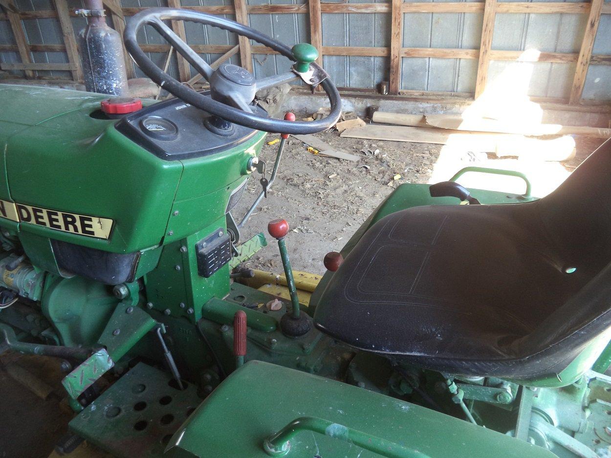 John Deere model 650 yard tractor with mower deck