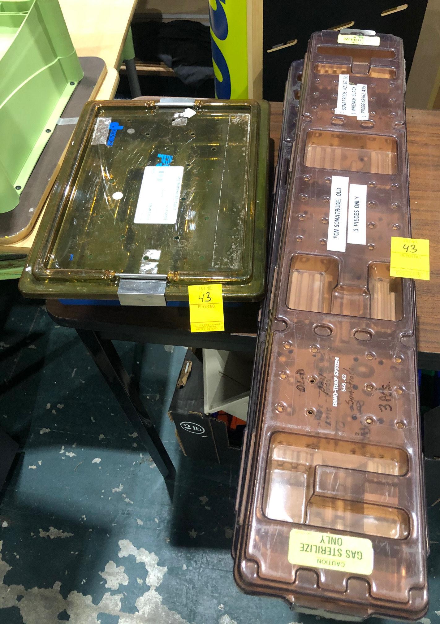 LOT OF 3 MEDICAL INSTRUMENT TRAYS