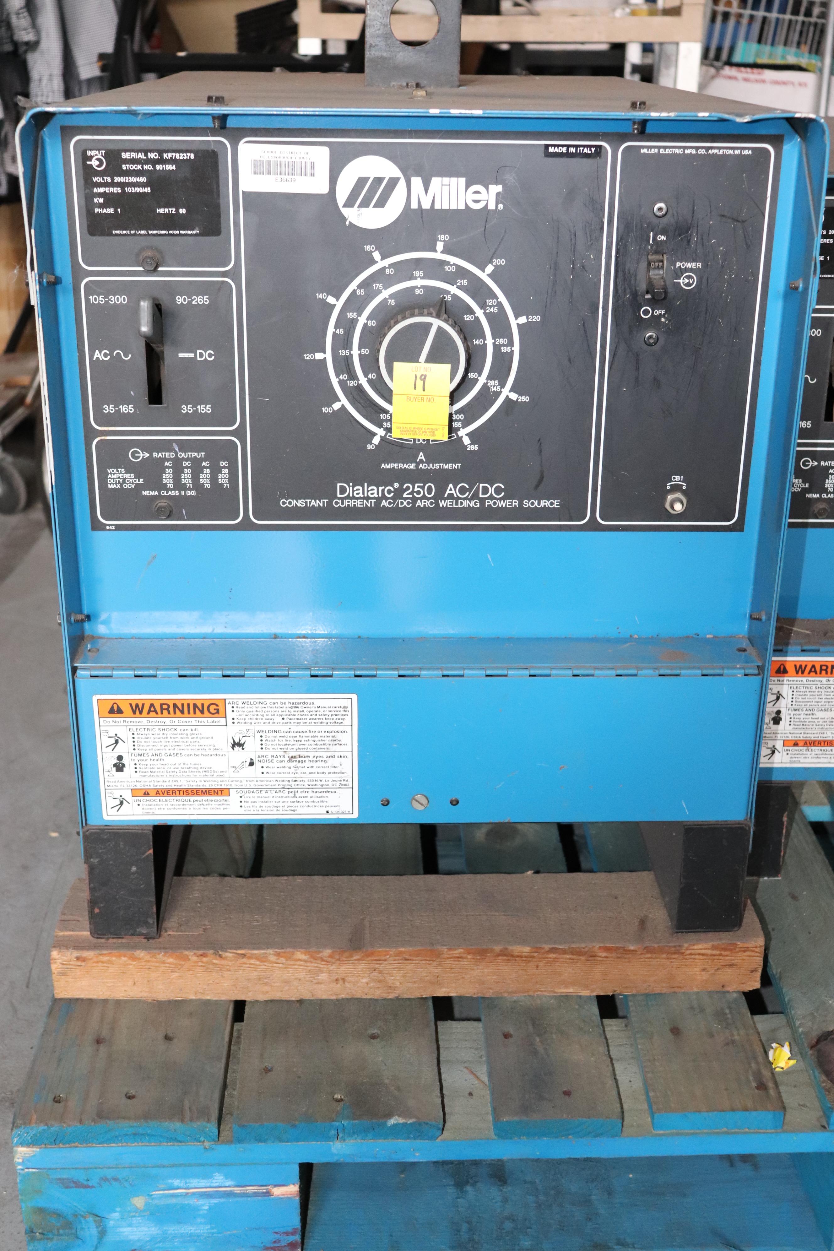 Miller Dialarc 250 AC/DC (Power Supply Cord is cut off)