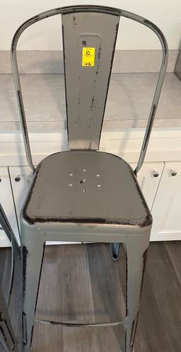 LOT OF 2 COUNTERTOP METAL CHAIRS