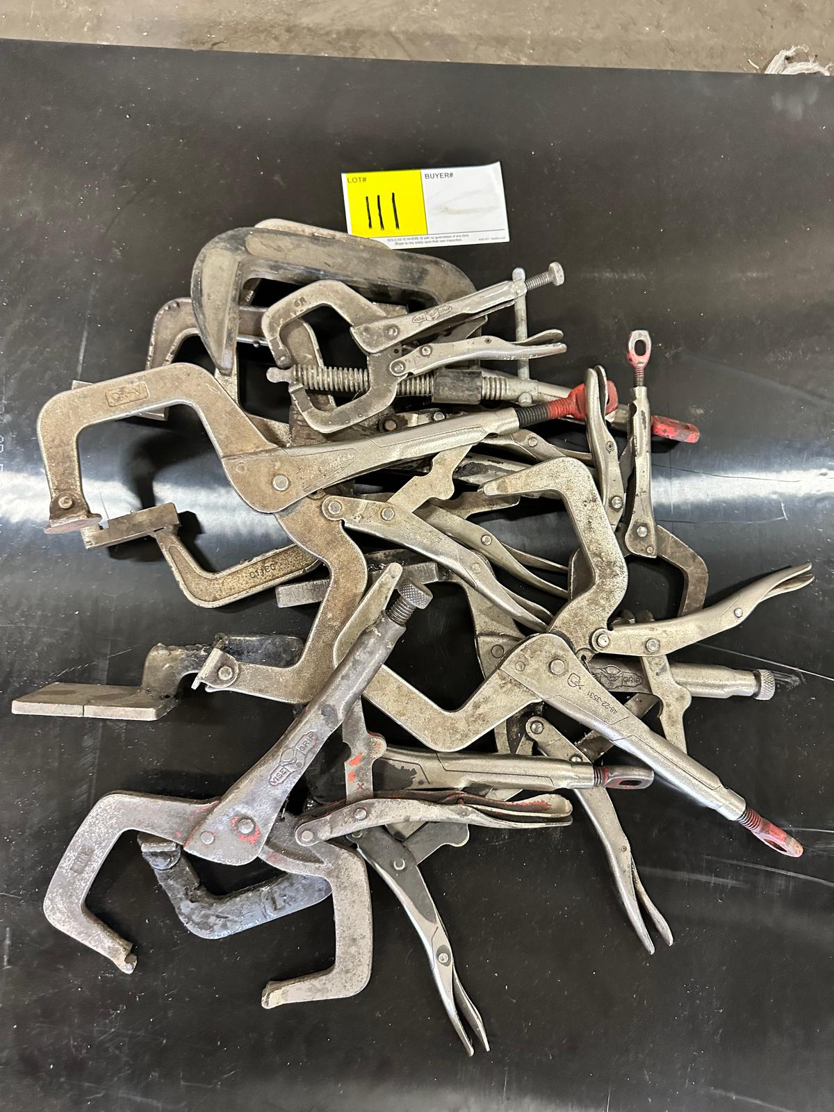LOT OF ASSORTED CLAMPS