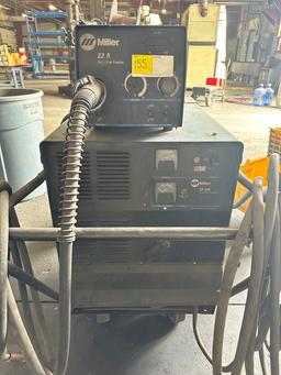 MILLER 22A 24V WIRE FEEDER & MILLER CP-302 CV/DC POWER SOURCE, SKU: 903786, WELDER