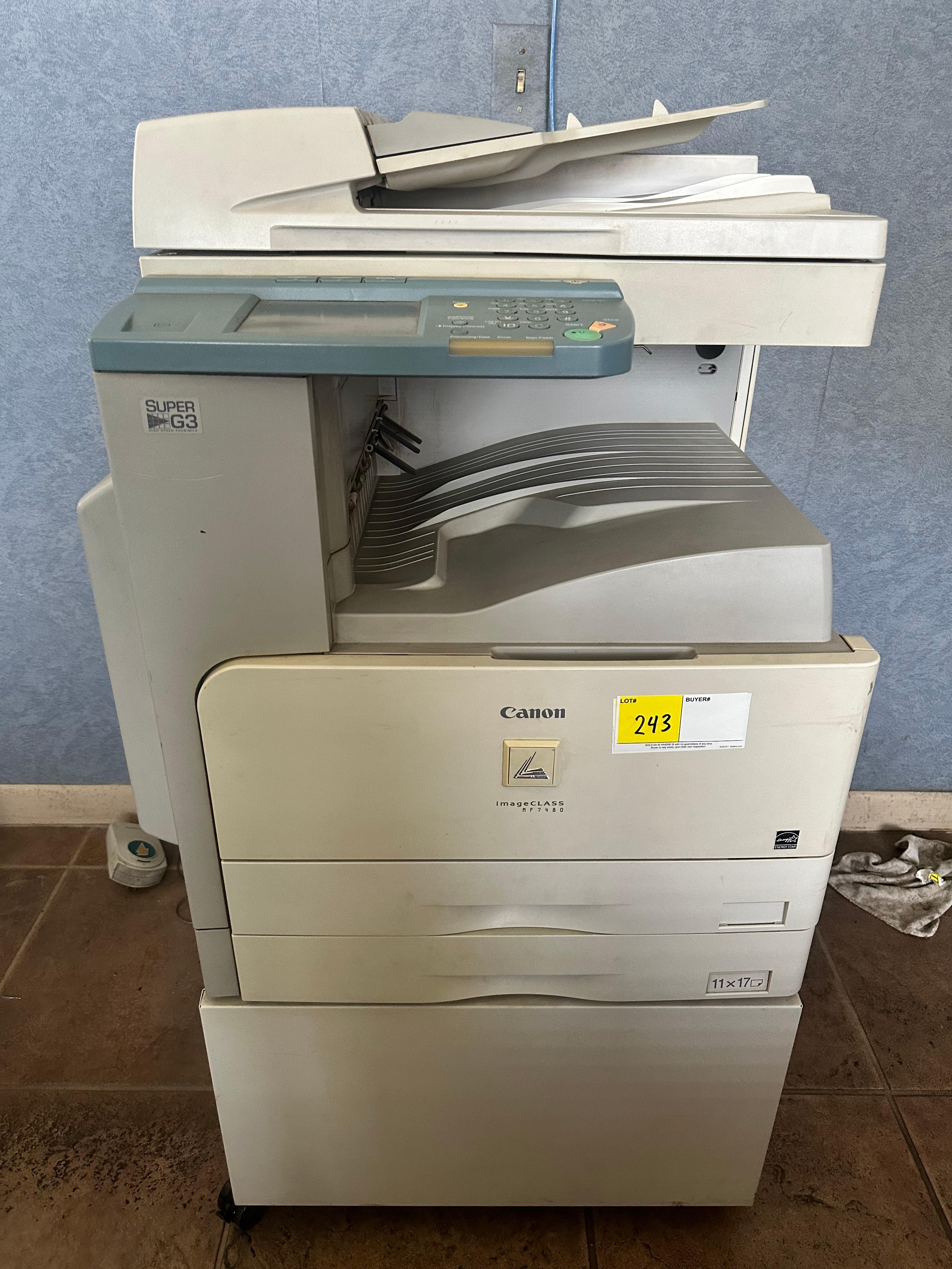 CANON IMAGECLASS MF7480 COPIER