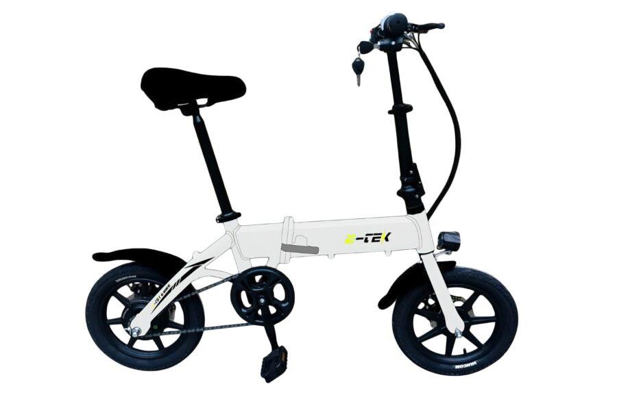 E-TEK BOLT E-BIKE, MODEL: BLT250W, WHITE  (FOLDABLE)