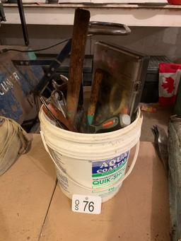PAIL OF ASSORTED TOOLS