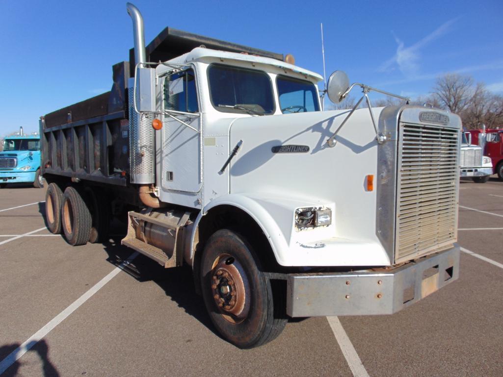 1987 Freightliner FLC T/A Dump Truck, s/n 1fuyycy88hh303701, cummins eng, 9 spd trans, od reads