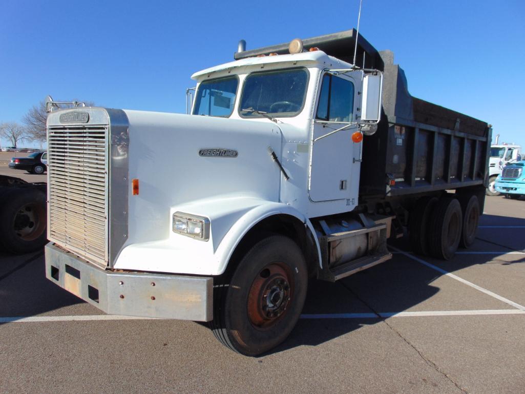 1987 Freightliner FLC T/A Dump Truck, s/n 1fuyycy88hh303701, cummins eng, 9 spd trans, od reads