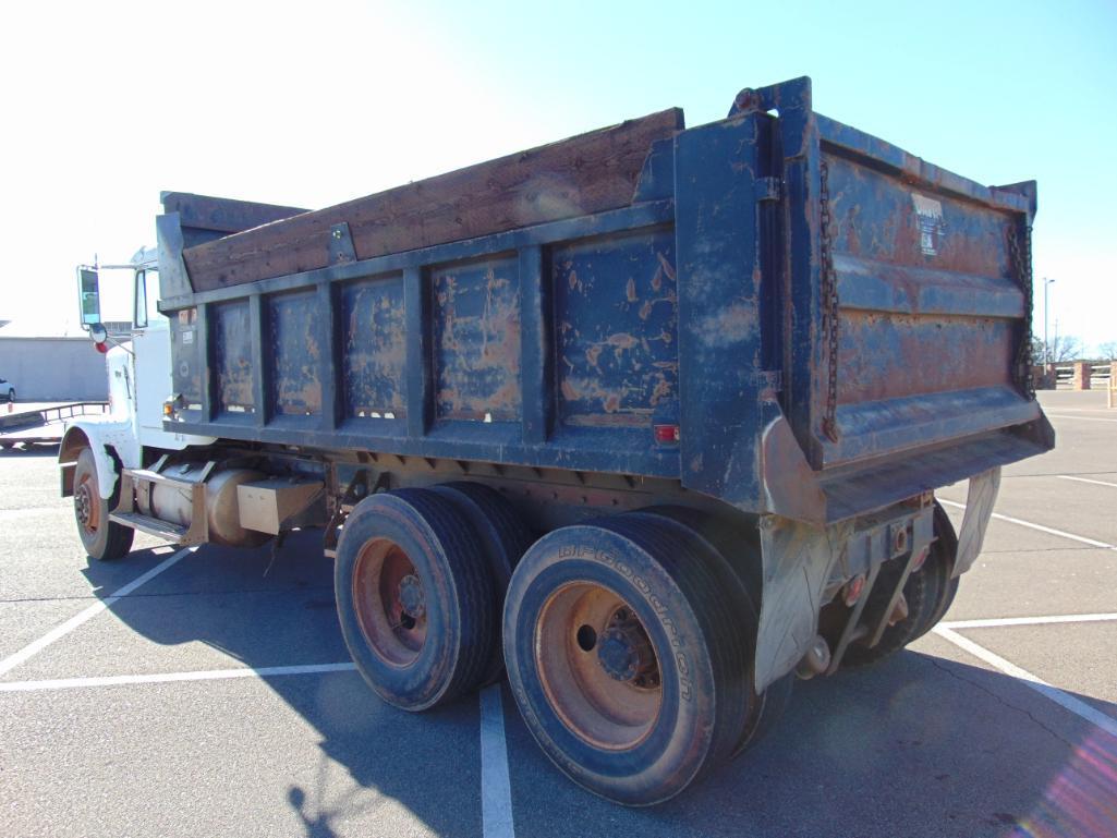 1987 Freightliner FLC T/A Dump Truck, s/n 1fuyycy88hh303701, cummins eng, 9 spd trans, od reads