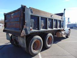 1987 Freightliner FLC T/A Dump Truck, s/n 1fuyycy88hh303701, cummins eng, 9 spd trans, od reads