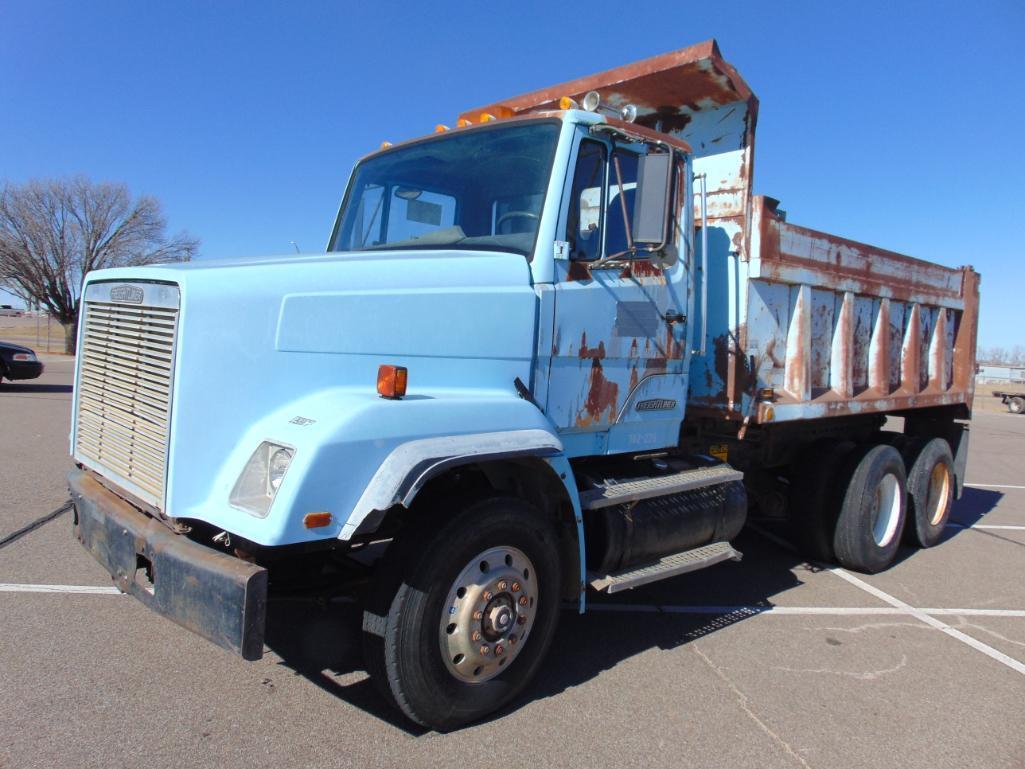 1988 Freightliner T/A Dump Truck, s/n 1fx11yb4jh406776, cummins eng, auto trans, od reads 169600