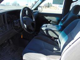 2003 Chevy 2500 Crewcab Flatbed Pickup, s/n 1gchk23u83f243399, v8 gas eng, auto trans, od reads