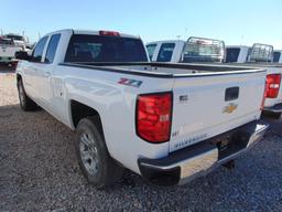 2015 Chevy Silverado 1500 Extcab 4x4 Pickup, s/n 1gcvkrec7z193534, v8 eng, auto trans, od reads