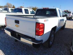 2015 Chevy Silverado 1500 Extcab 4x4 Pickup, s/n 1gcvkrec7z193534, v8 eng, auto trans, od reads