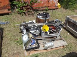PALLET OF ASSORTED SHOP ITEMS LOCATED IN YARD 2