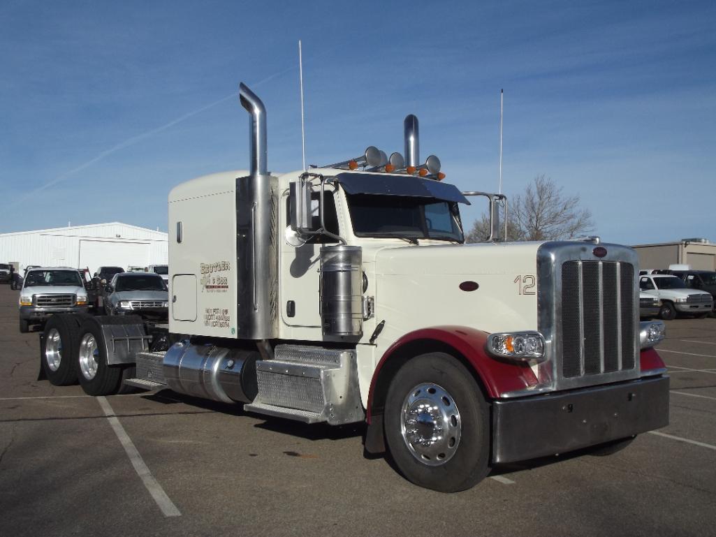 2013 PETERBILT 389 T/A TRUCK TRACTOR, S/N 1XPXD49X1DD209934, 525 HP ISX ENG, 18 SPD TRANS, OD READS