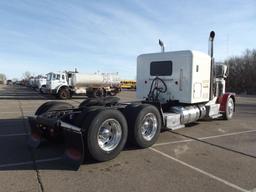 2013 PETERBILT 389 T/A TRUCK TRACTOR, S/N 1XPXD49X1DD209934, 525 HP ISX ENG, 18 SPD TRANS, OD READS