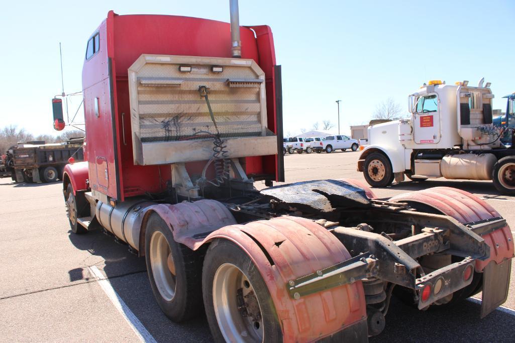 1996 KENWORTH T800 T/A TRUCK TRACTOR,...1XKDD69X3TJ664773, CUMMINS N14 ENG, 10 SPD TRANS, OD READS