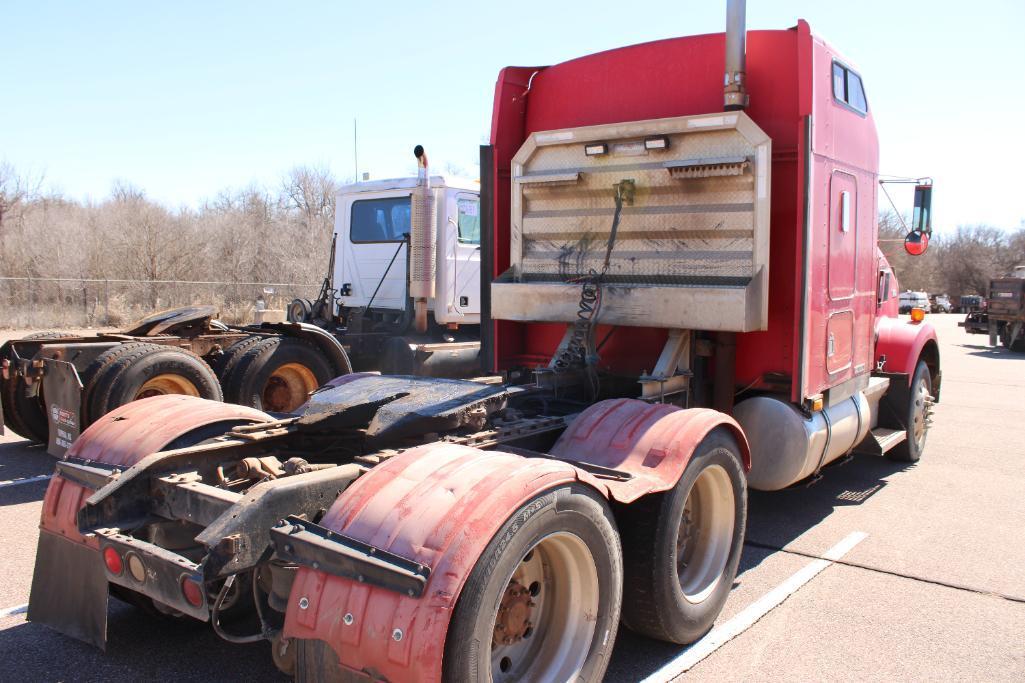 1996 KENWORTH T800 T/A TRUCK TRACTOR,...1XKDD69X3TJ664773, CUMMINS N14 ENG, 10 SPD TRANS, OD READS