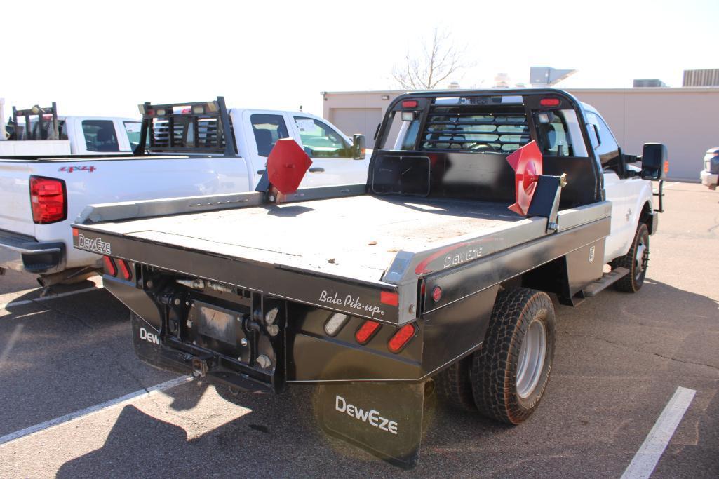 2016 FORD F350 4X4 FLATBED , S/N...1F0RF3HT50EA55977, PWR STROKE ENG, AUTO TRAND, OD READS 111637