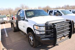 2016 FORD F350 4X4 FLATBED , S/N...1F0RF3HT50EA55977, PWR STROKE ENG, AUTO TRAND, OD READS 111637