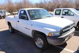 2002 DODGE 2500 PICKUP, S/N 3B7KC26ZX2M300419, V8, AUTO