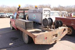1988 CHEVY PICKUP, S/N 1GCGC34K7JE183503, V8, AUTO TRANS, OD READS 272612 MILES, LICOLN SA200 WELDER