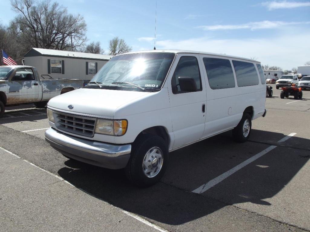1996 FORD CLUB WAGON VAN, S/N 1FBJS3186T8B01493, V8, AUTO TRANS, OD READS 158127 MILES...