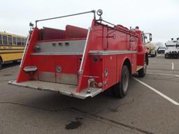 1974 IHC CARGOSTAR 1950B BOARDMAN FIRE TRUCK, S/N 22795DCA17310, DIESEL ENG, 5 SPD TRANS, OD READS
