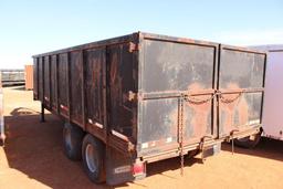20' T/A GOOSENECK DUMP TRAILER, BILL OF SALE...