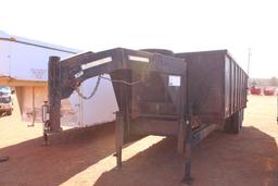 20' T/A GOOSENECK DUMP TRAILER, BILL OF SALE...