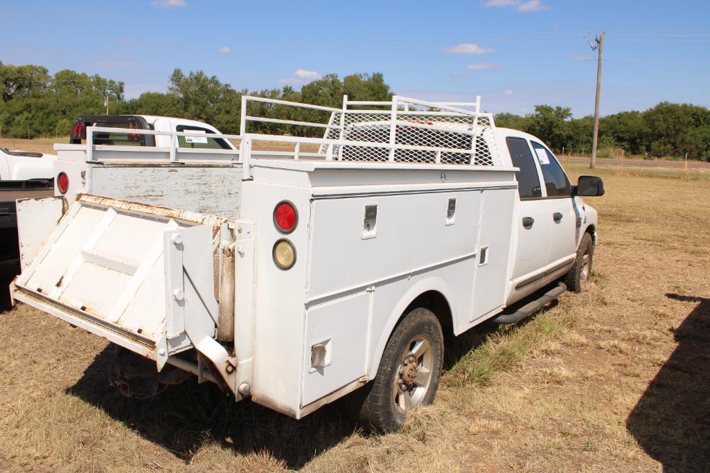 2007 DODGE RAM 2500 SERVICE TRUCK, S/N 3D7KR28C77G736440, CUMMINS ENG, AUTO TRANS, OD READS 312291